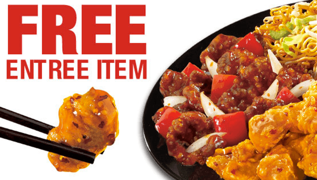 Free Entree From Panda Express